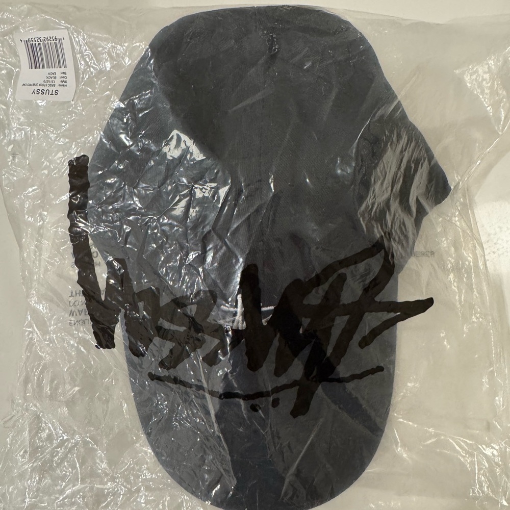 STUSSY Black Color Low Profile Cap